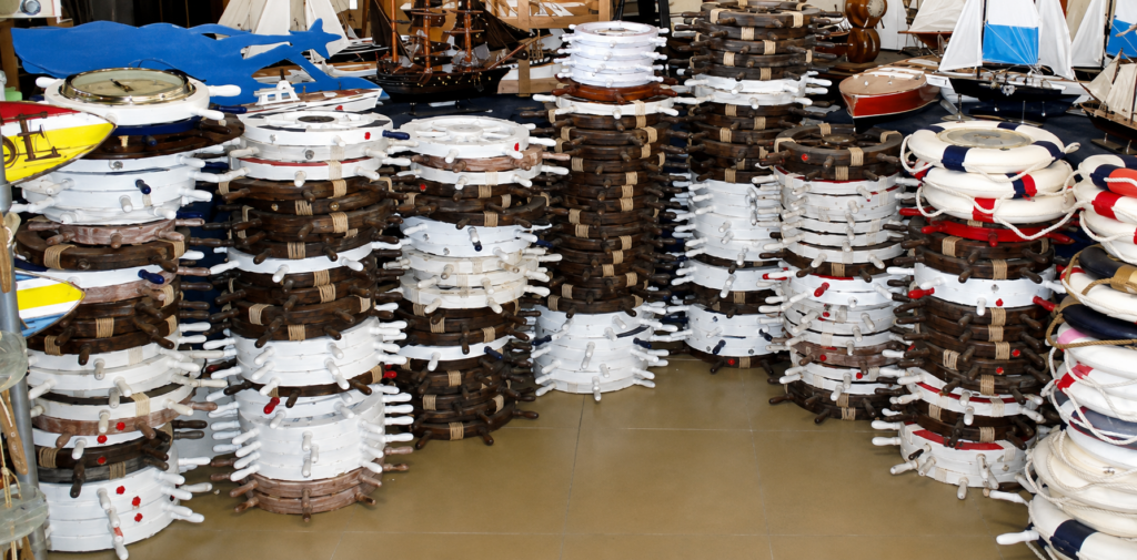 STACKS OF APPROXIMATELY 1,000 SHIP WHEELS